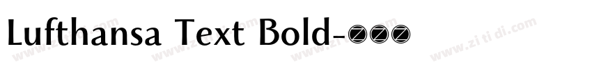 Lufthansa Text Bold字体转换